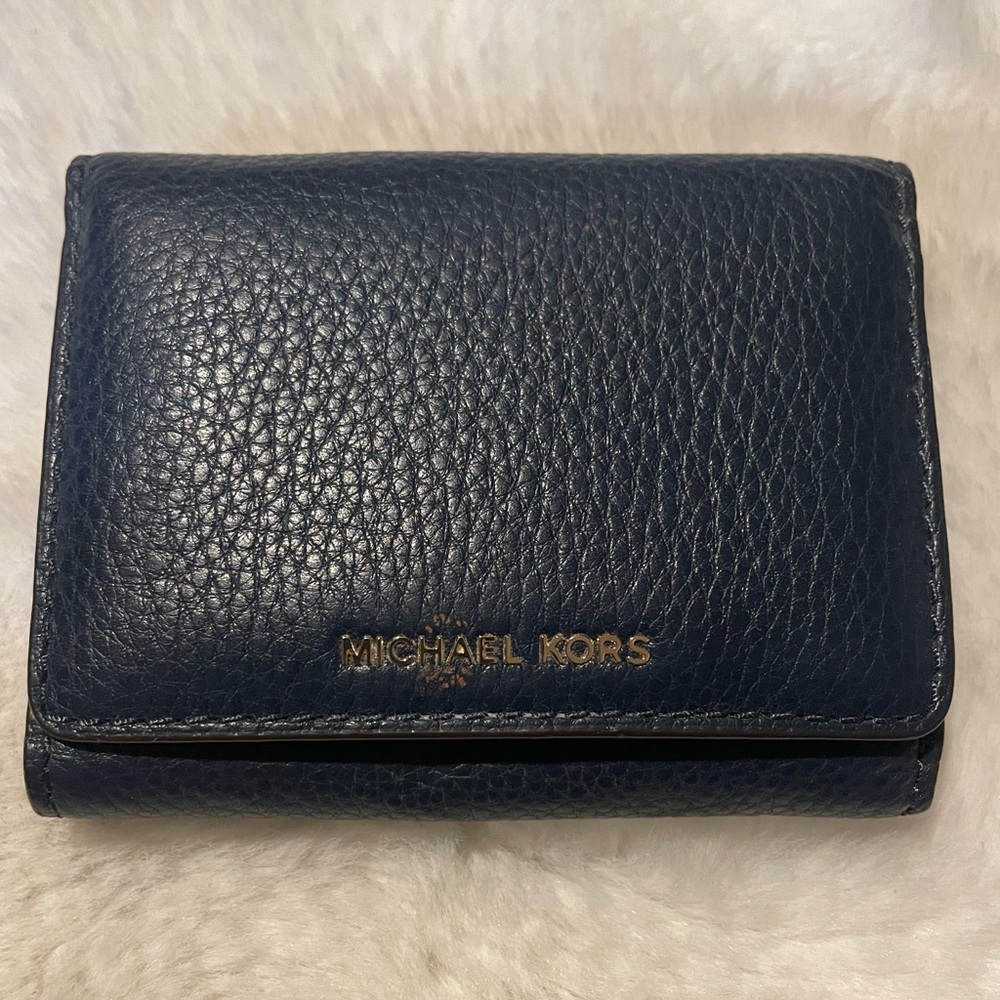 Michael Kors Navy Leather Wallet